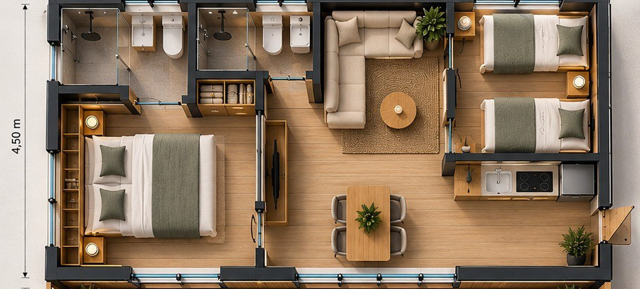 Little Summer House 36 – Grundriss und Raumaufteilung